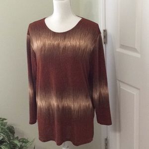 🦋 Impressions Lifestyle Rust color blouse
